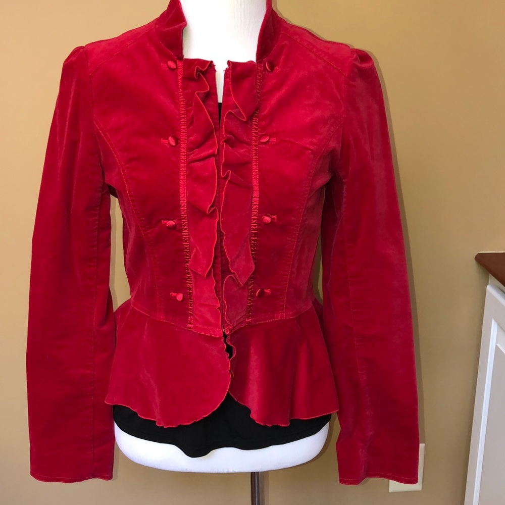 Beautiful red velvet jacket